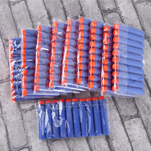100pcs For Nerf Bullets EVA Soft Hollow Hole Head 7.2cm Refill Bullet Darts for Nerf Toy Gun Accessories for Nerf Blasters