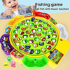 Girls boys Baby Educational Toys Fish musical Rotating  Fishing Toy Set Fish Game Educational Fishing Toy Child Birthday  Gift
